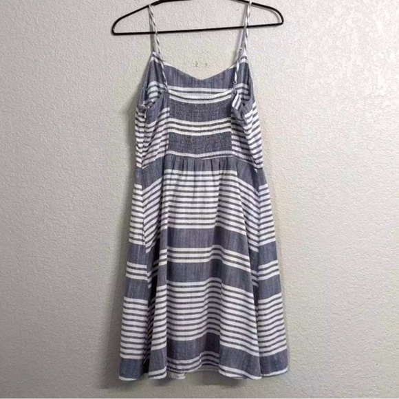 Old Navy Blue & White Striped Fit & Flare Sundress – Spaghetti Straps, Size M - Picture 2 of 7